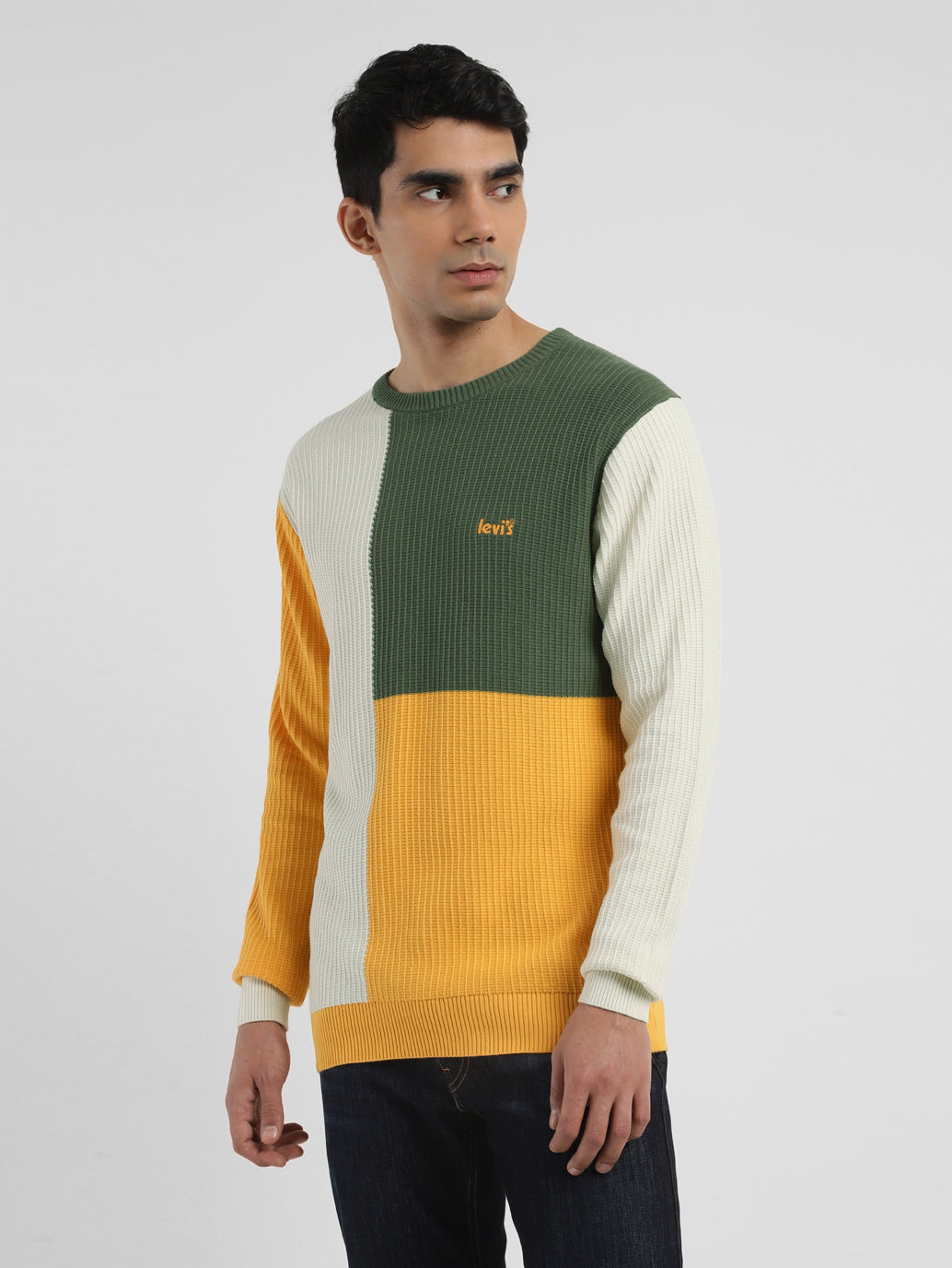 Men's Colorblock Crew Neck Sweater - 924aae4a-1c3f-446c-bc79-574f059b000d View