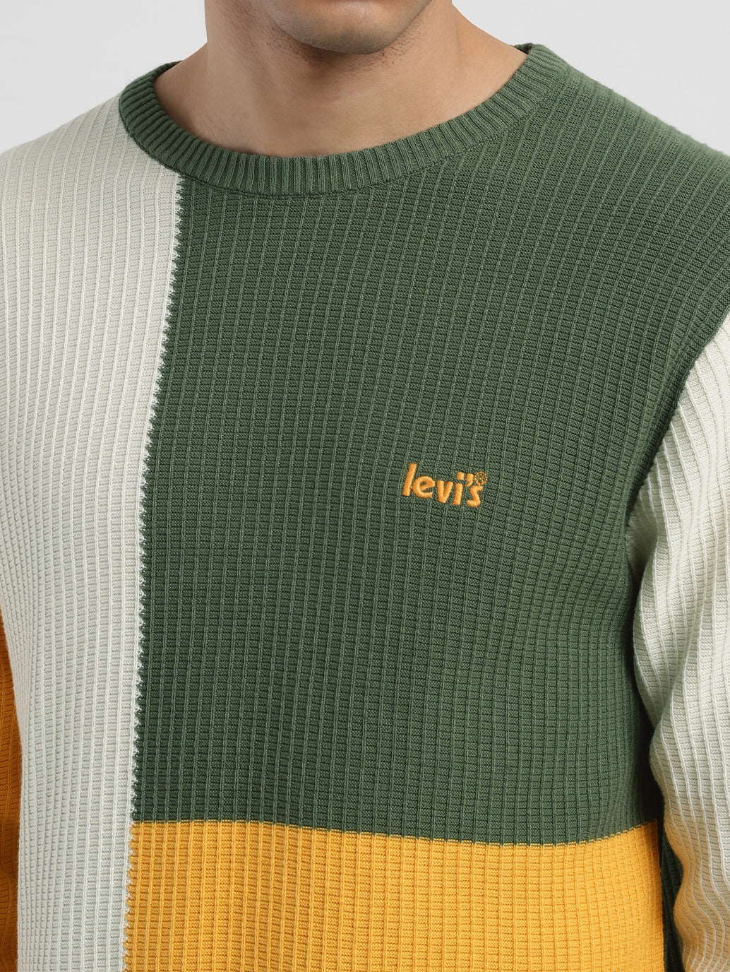 Men's Colorblock Crew Neck Sweater - 09d92db2-ff43-45e9-8143-85539aa1ef01 View