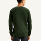 Men's Redloop Textured Olive Crew Neck Sweater - Back View