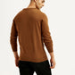 Men's Solid Crew Neck Sweater - Back View