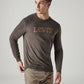 Men's Brand Logo Crew Neck Jersey Sweatshirt - Styleshot View