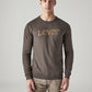 Men's Brand Logo Crew Neck Jersey Sweatshirt - Front View