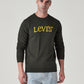 Men's Brand Logo Crew Neck Jersey Sweatshirt - Front View