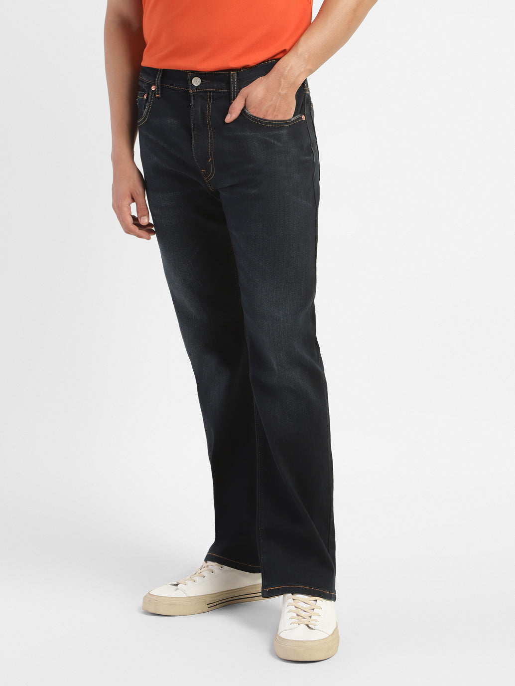 Men's 517 Blue Bootcut Fit Mid Rise Jeans - a22e49a4-4a2d-4d23-abf0-3e6d6d5e7f37 View