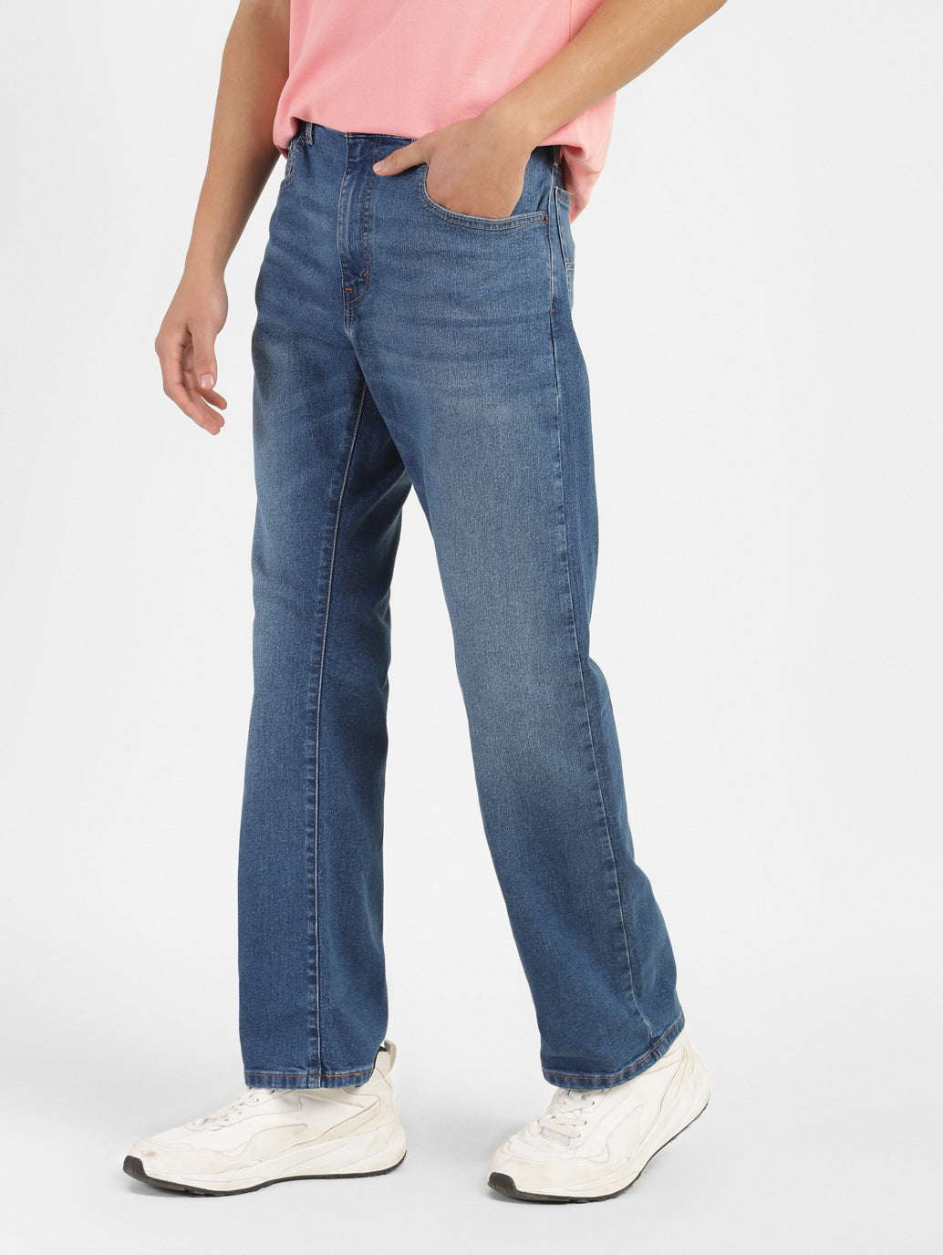 Men's 517 Blue Bootcut Fit Mid Rise Jeans - 459a0ef2-6058-4f90-92bd-850bcdd78ac3 View