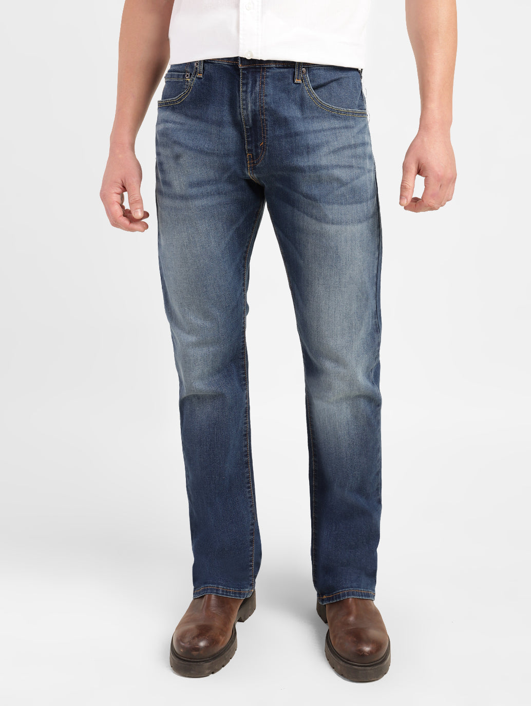 Men's 517 Blue Bootcut Fit Mid Rise Jeans - 0a45f923-a131-45b6-853e-3c37161fdc4f View