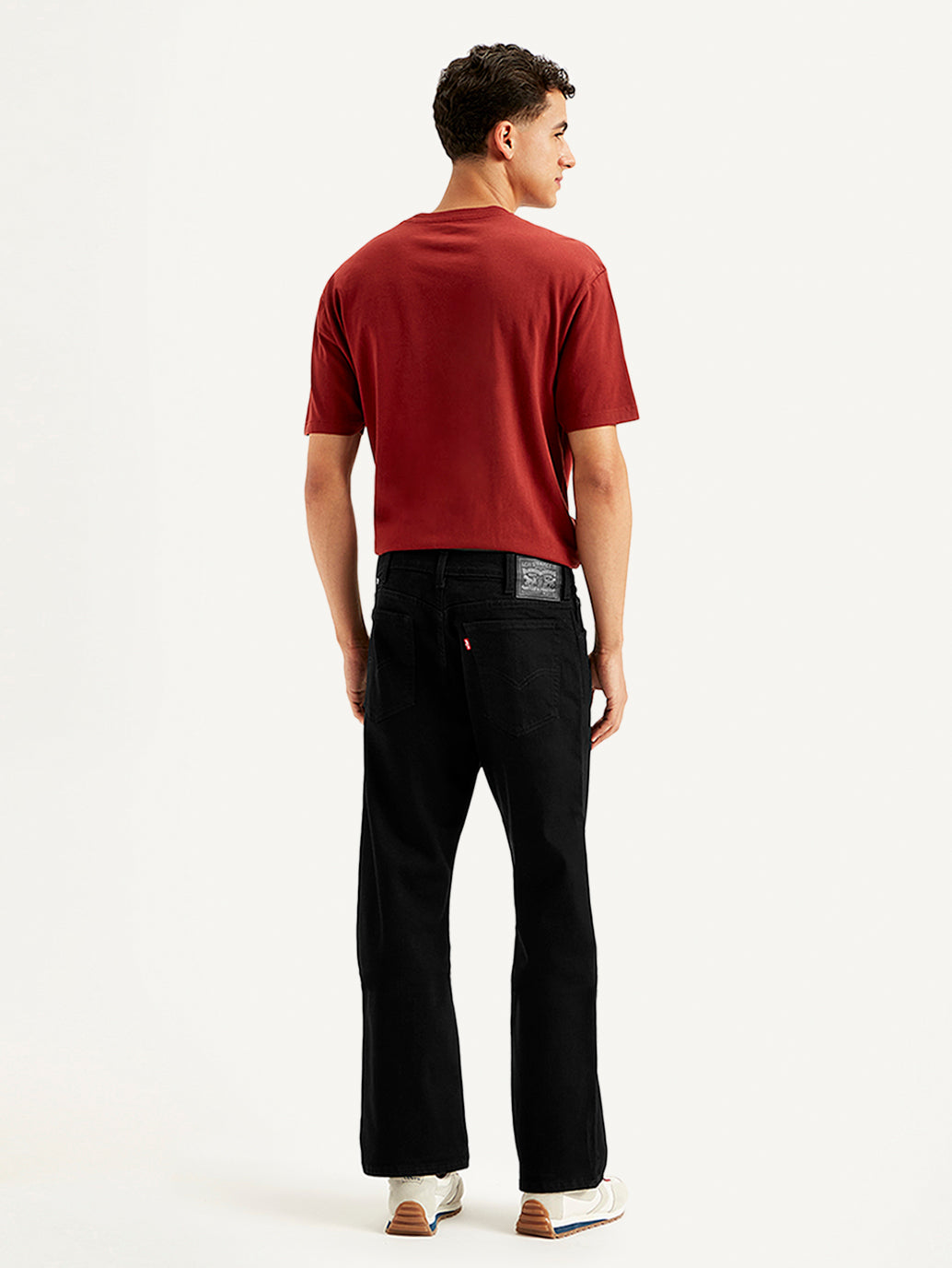 Men's 517 Black Bootcut Fit Mid Rise Jeans - Back View