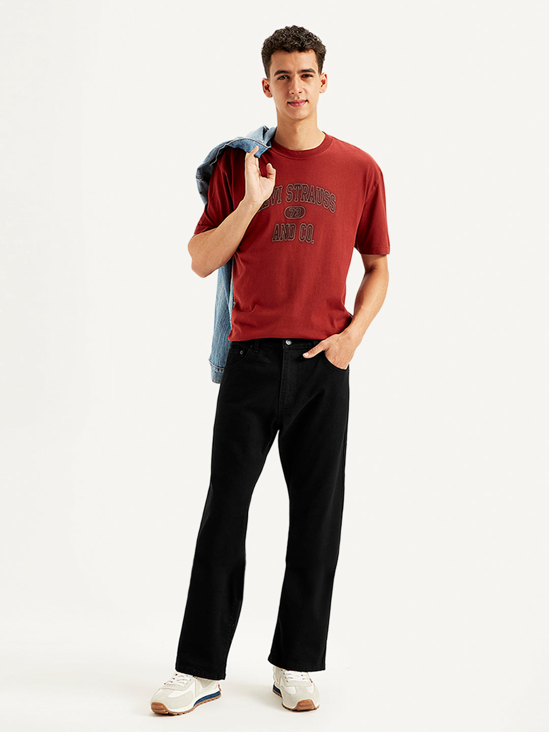 Men's 517 Black Bootcut Fit Mid Rise Jeans - Styleshot View