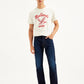 Men's 517 Dark Blue Bootcut Fit Mid Rise Jeans - Front View