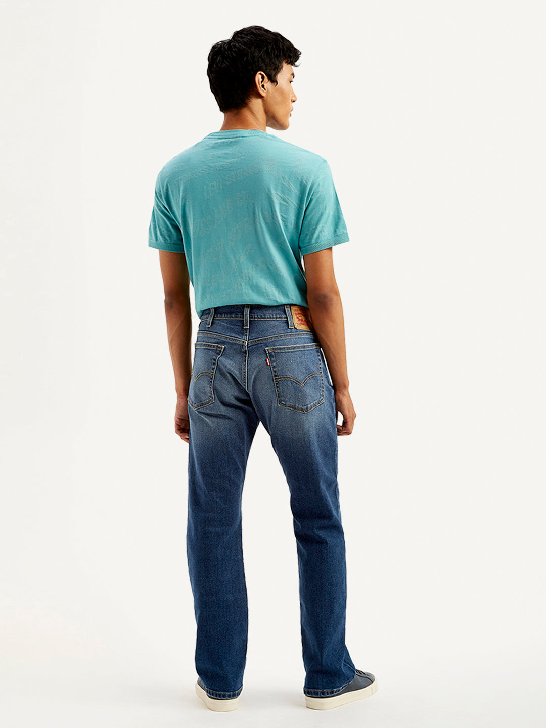 Men's 517 Dark Blue Bootcut Fit Mid Rise Jeans - 20 View