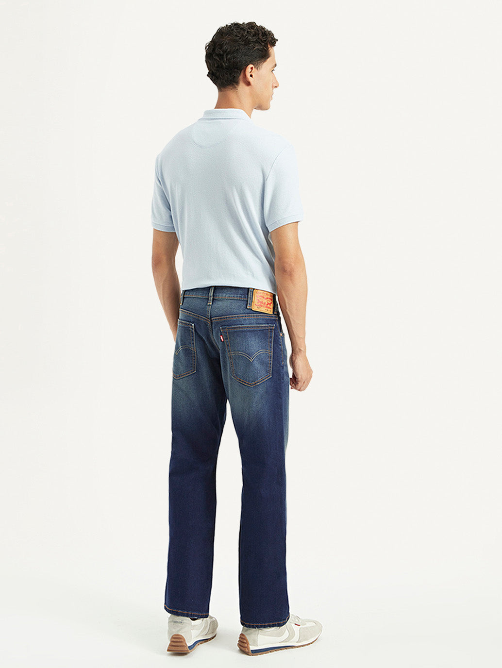 Men's 517 Navy Blue Bootcut Fit Mid Rise Jeans - 4b1b0b68-886e-4d35-abd9-5e007907be95 View