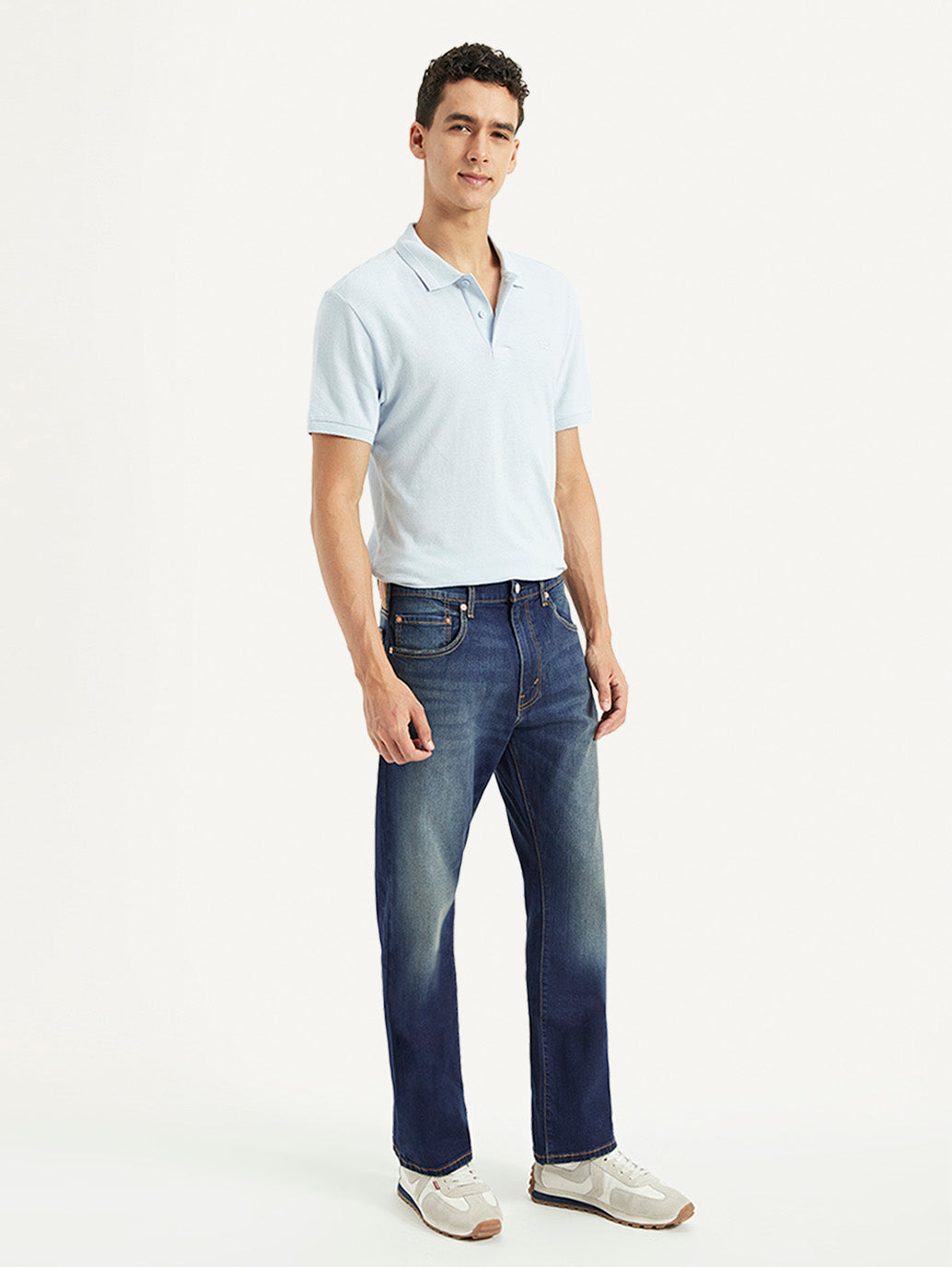 Men's 517 Navy Blue Bootcut Fit Mid Rise Jeans - ffe425f4-eca3-46fb-8dff-d02a10f1b0bf View