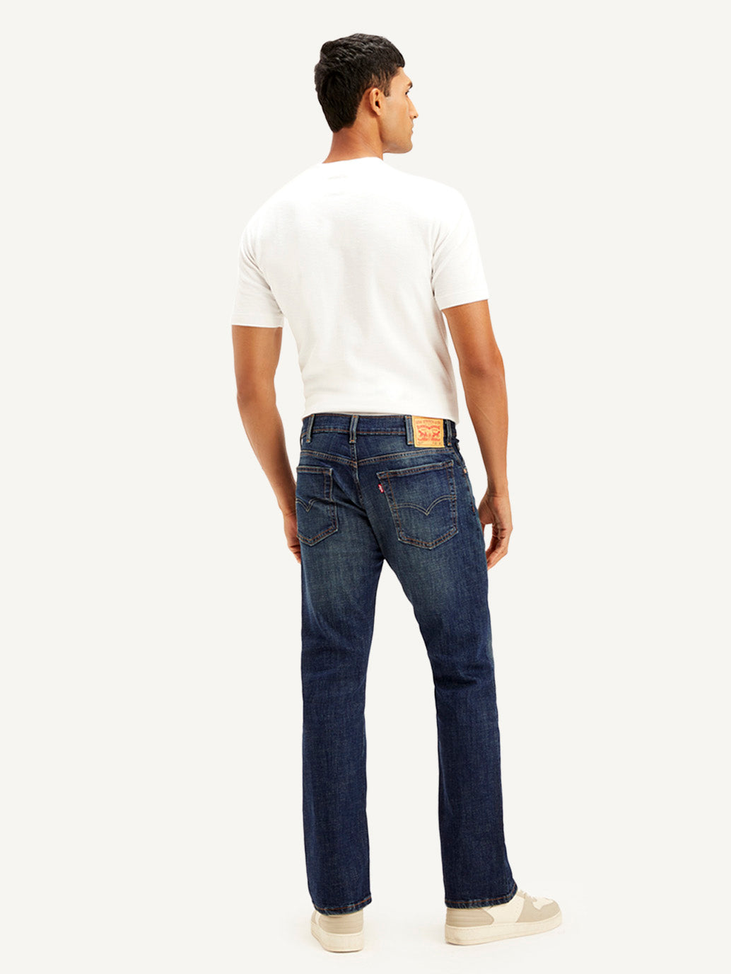 Men's 517 Dark Blue Bootcut Fit Mid Rise Jeans - Back View
