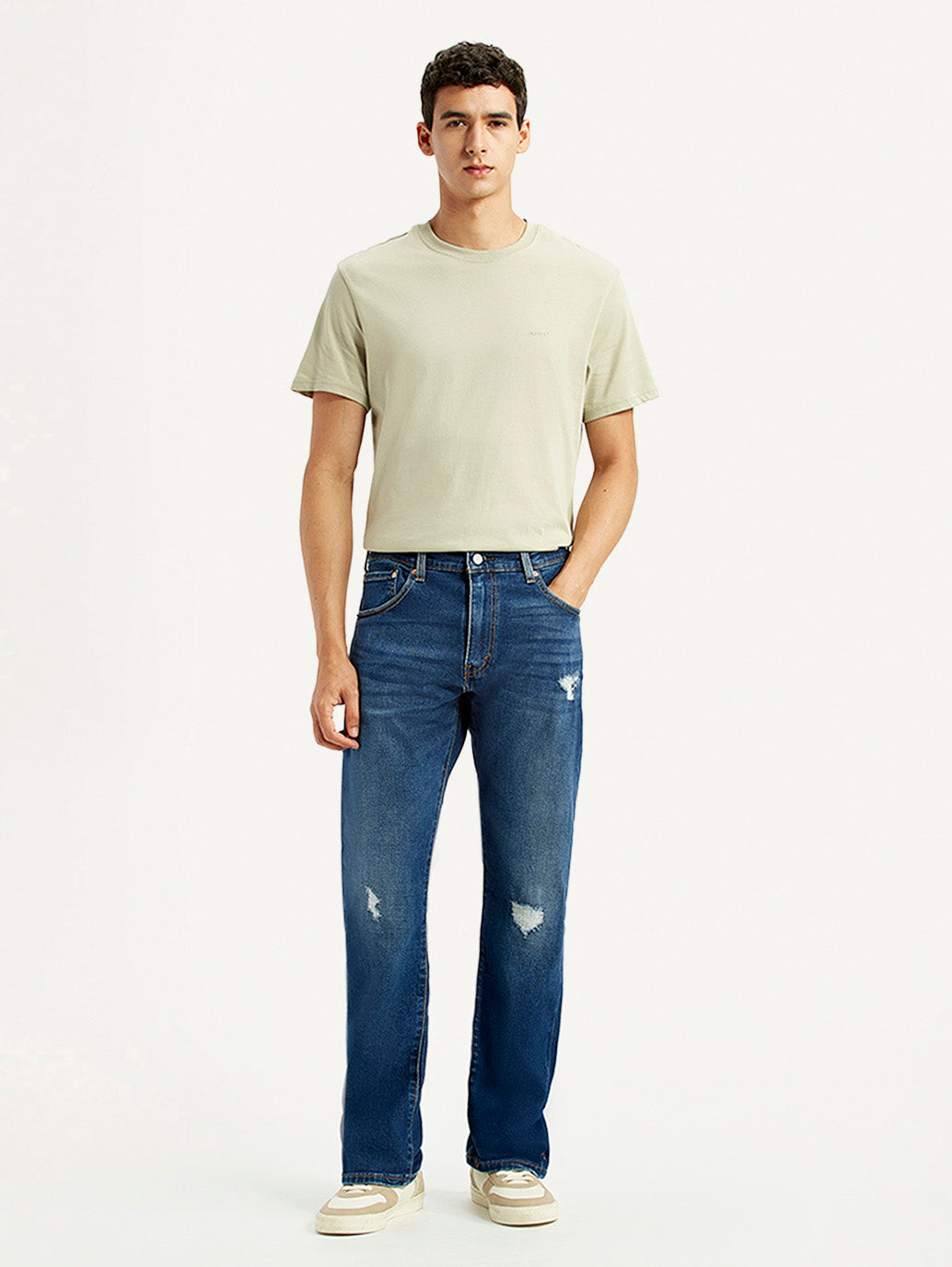 Men's 517 Blue Bootcut Fit Mid Rise Jeans - Front View