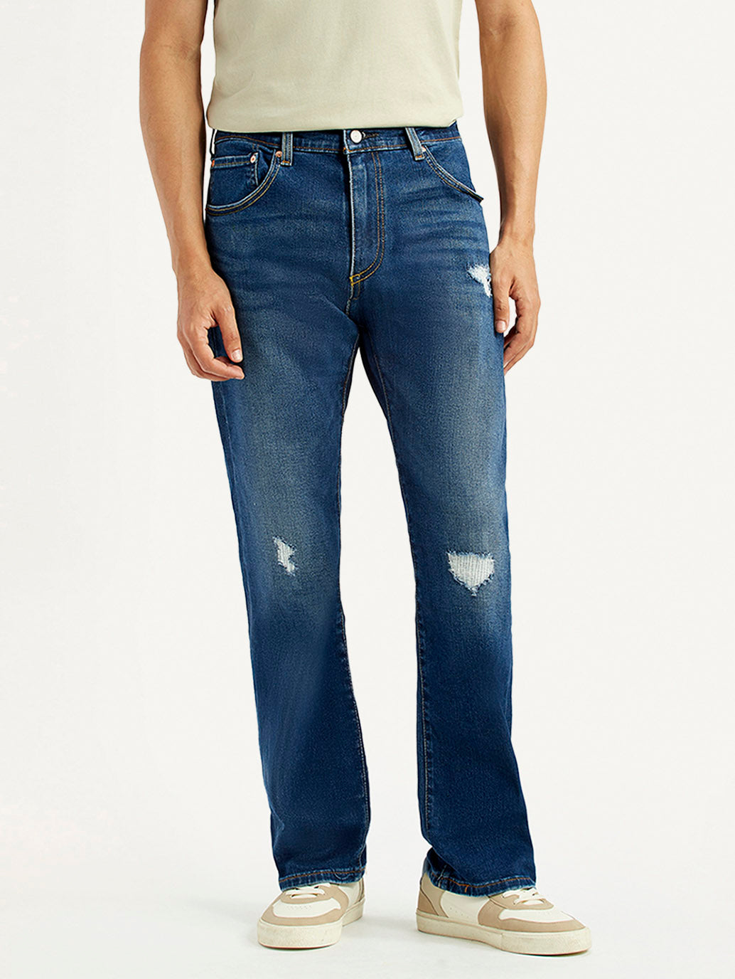 Men's 517 Blue Bootcut Fit Mid Rise Jeans - Front View