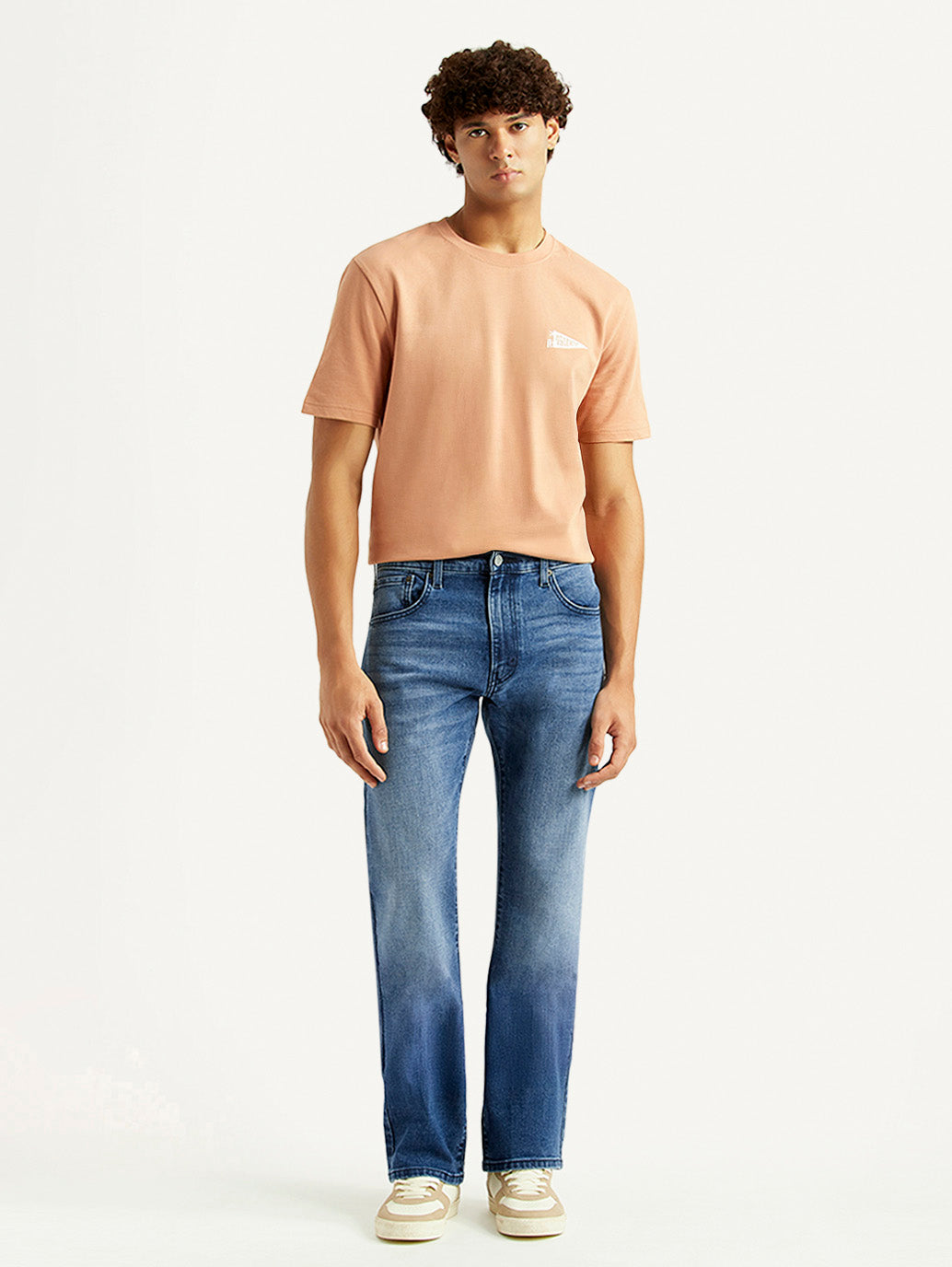 Men's 517 Blue Bootcut Fit Hyper Stretch Jeans - Front View