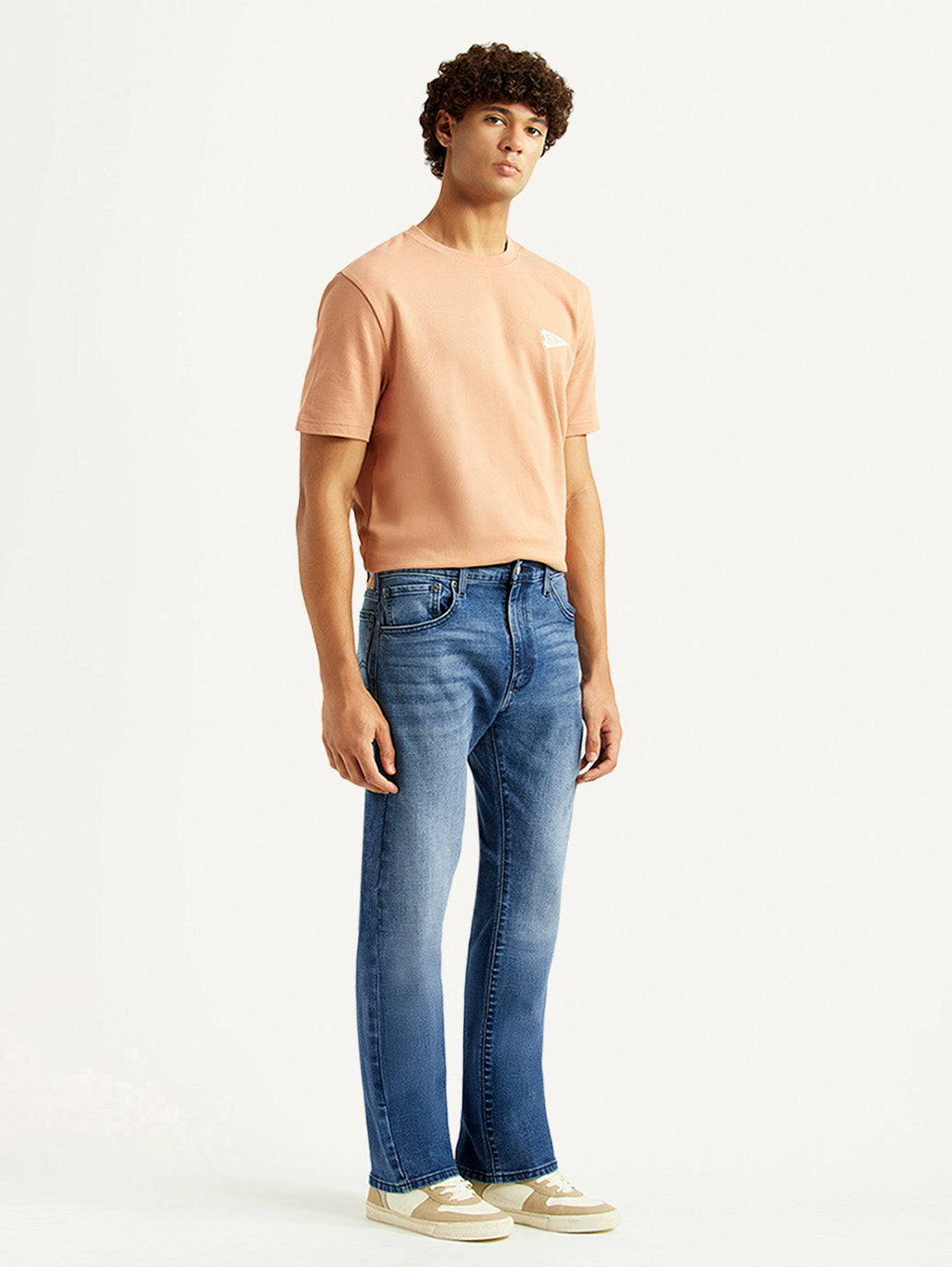 Men's 517 Blue Bootcut Fit Hyper Stretch Jeans - Side View