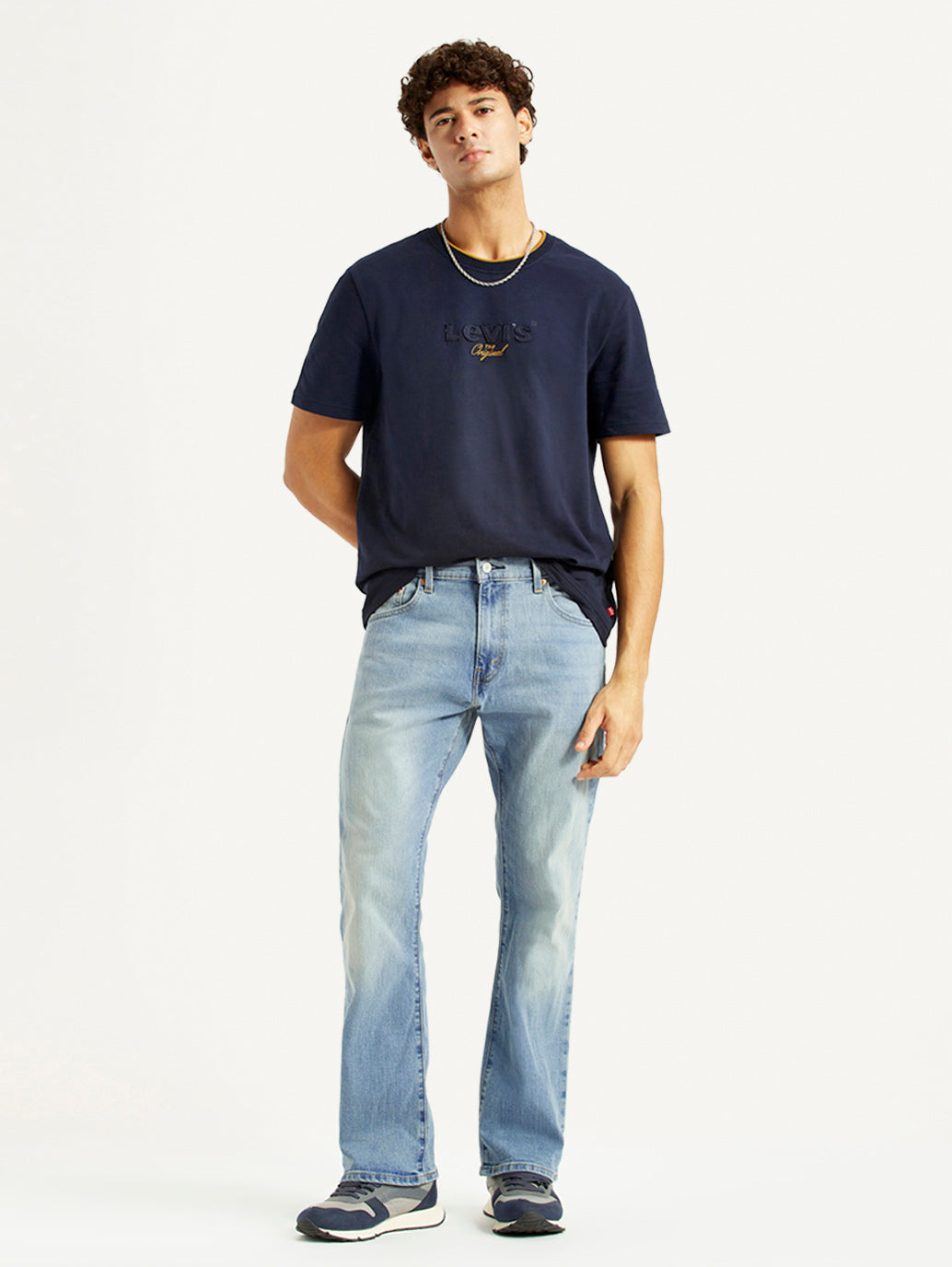 Men's 517 Light Blue Bootcut Fit Mid Rise Jeans - Styleshot View