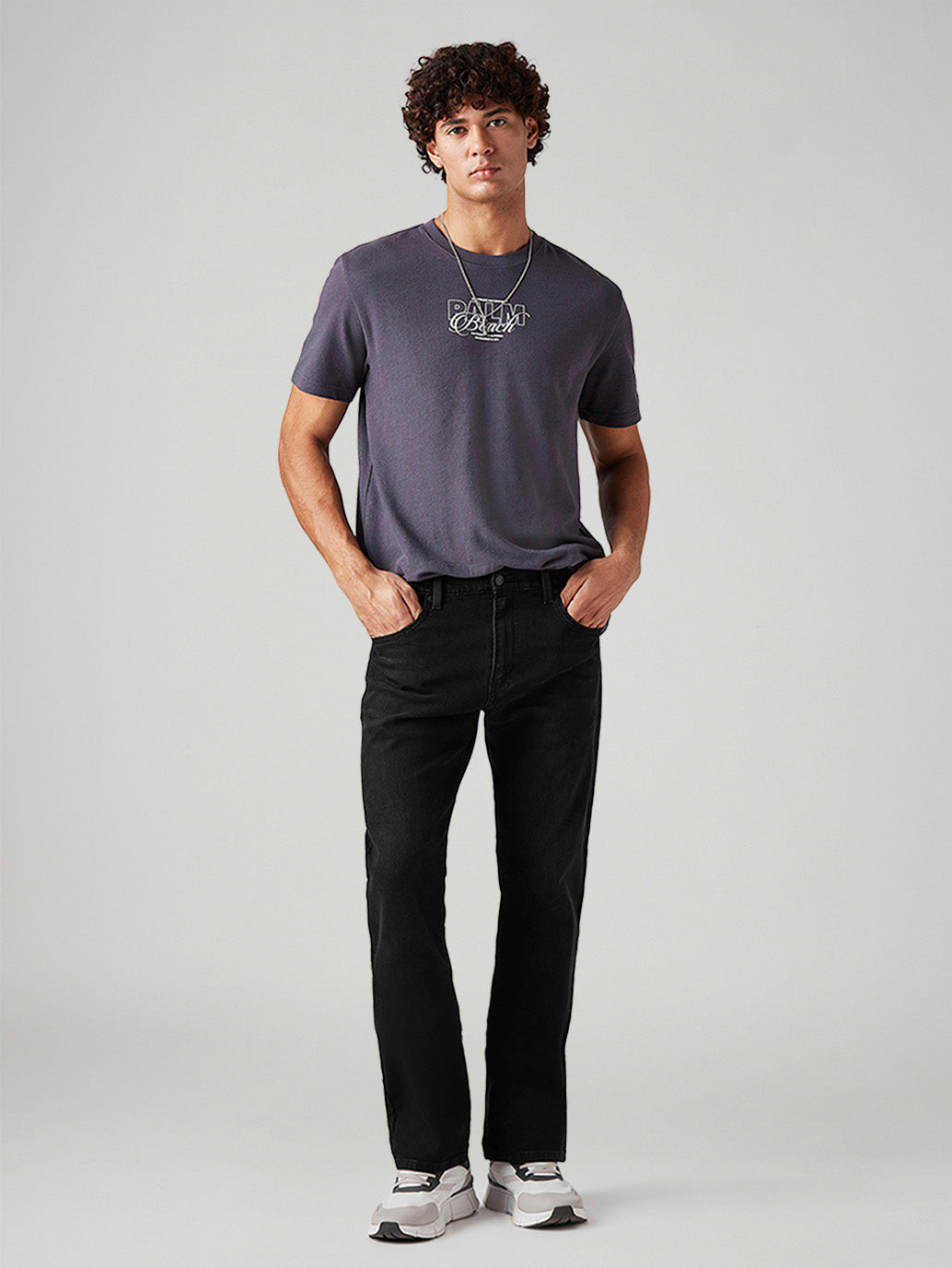 Men's 517 Black Bootcut Fit Mid Rise Jeans - Styleshot View