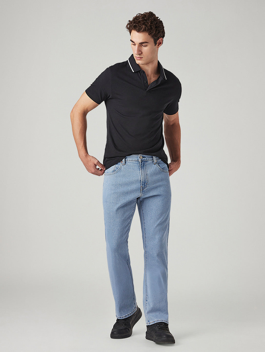 Mens 517 Mid rise Bootcut Fit Cotton Stretch Blend Jeans