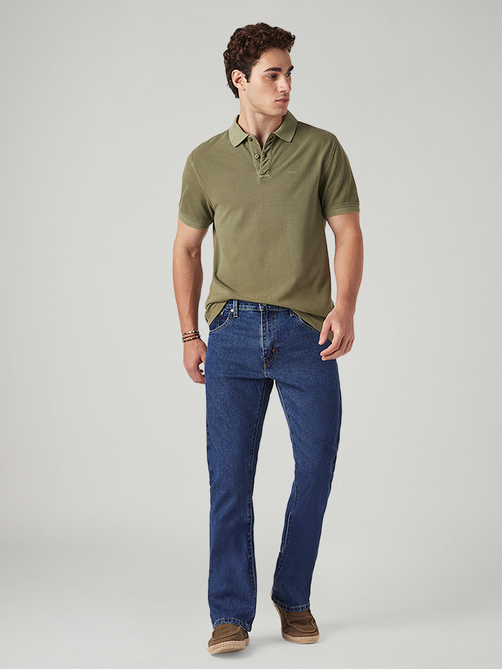 Mens 517 Mid rise Bootcut Fit Cotton Stretch Blend Jeans