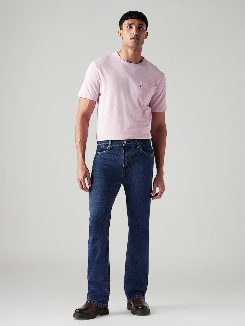 Men's 517 Blue Bootcut Fit Mid Rise Jeans - Front View