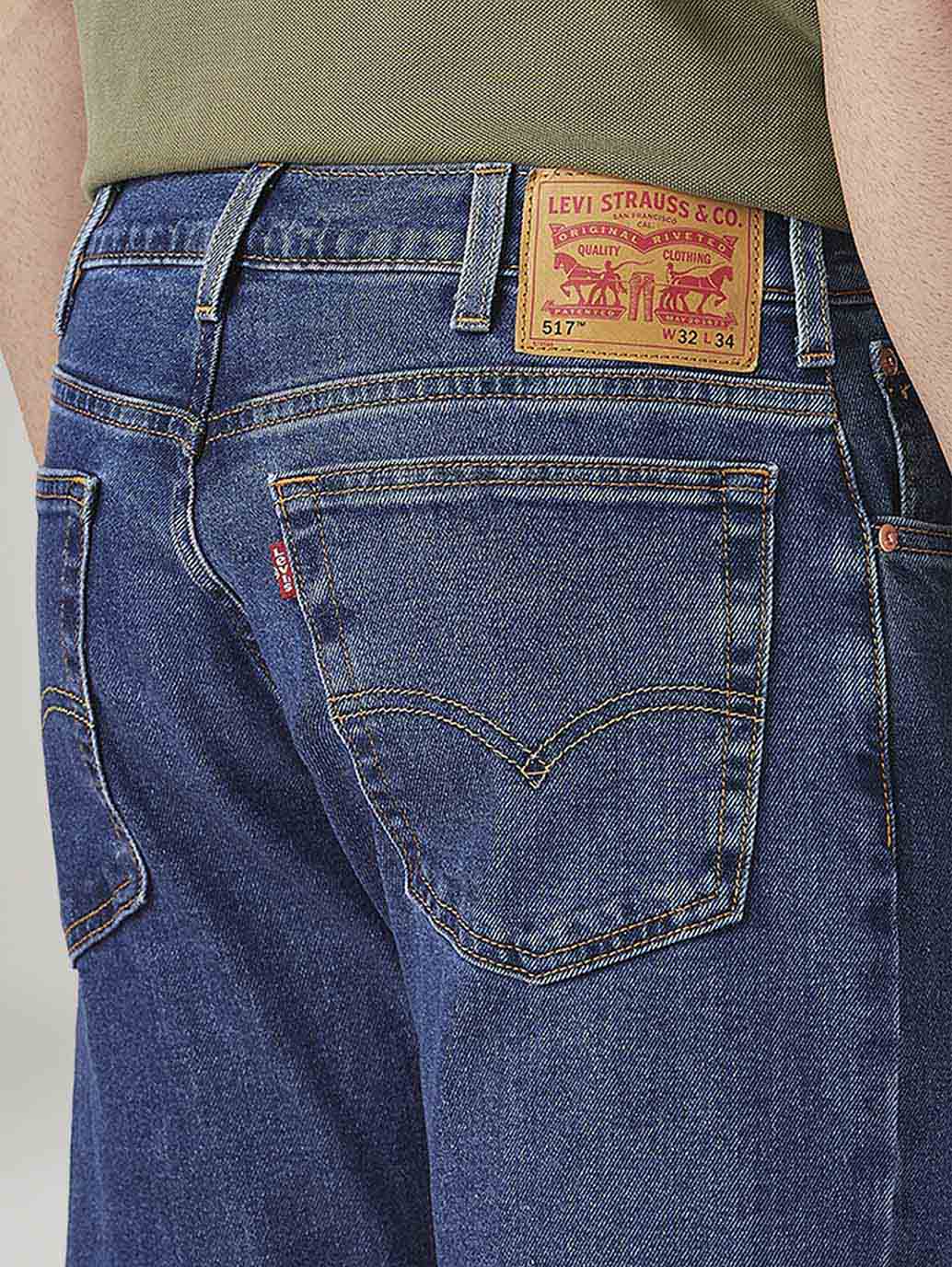 Mens 517 Mid rise Bootcut Fit Cotton Stretch Blend Jeans - 01c4105f-d4e2-4d9c-adda-29c55e1c47d7 View