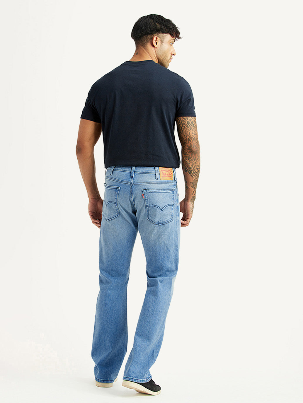 Men's 517 Light Blue Bootcut Mid Rise Jeans - Back View
