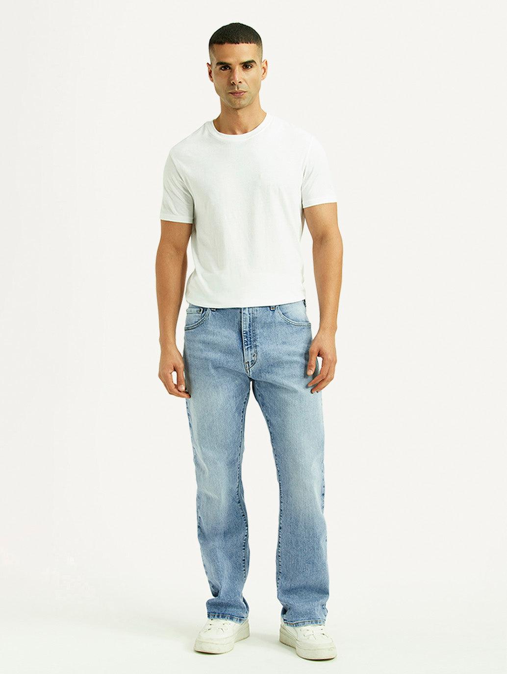 Men's 517 Light Blue Bootcut Fit Mid Rise Jeans - Front View