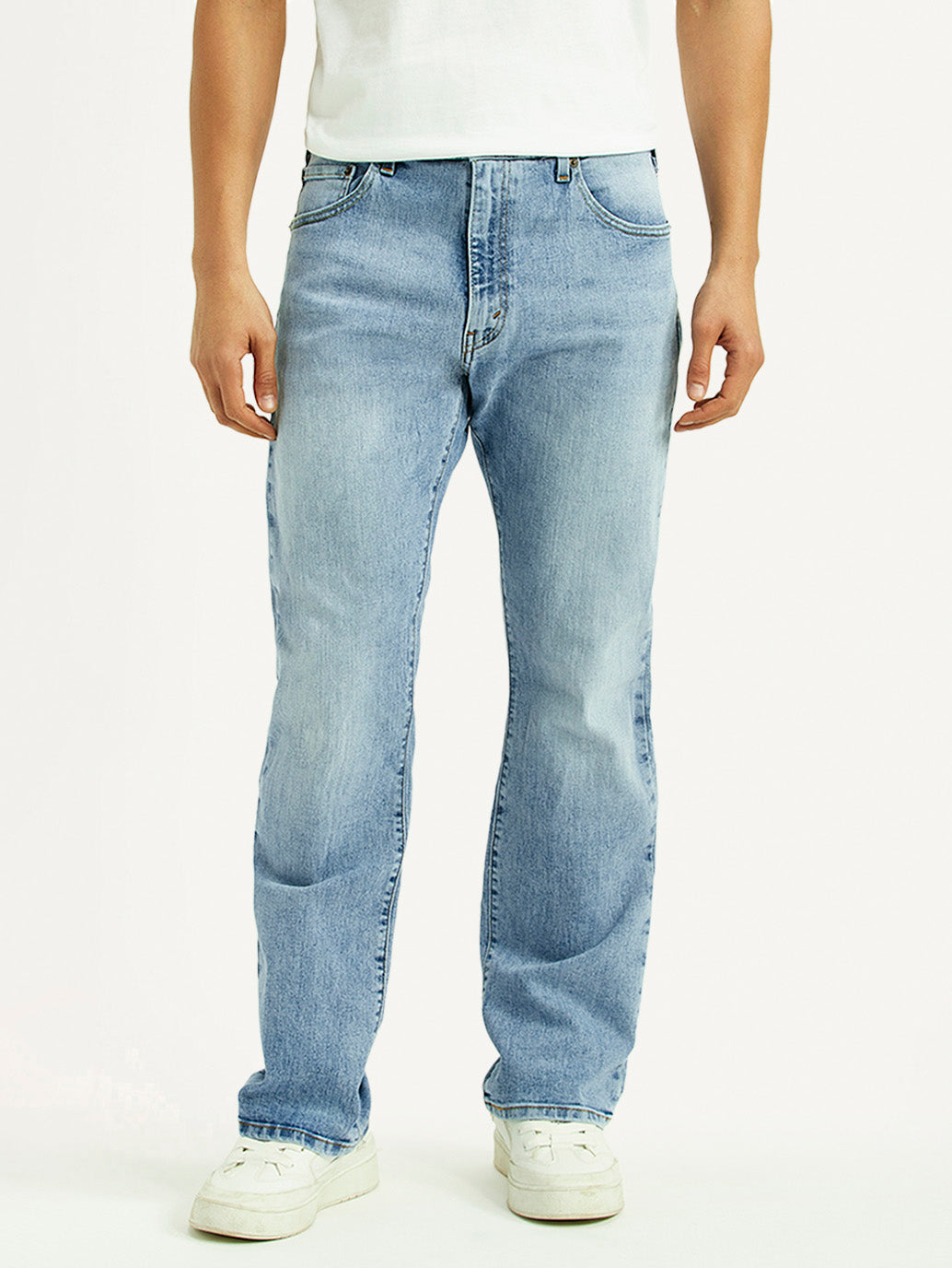 Men's 517 Light Blue Bootcut Fit Mid Rise Jeans - Front View