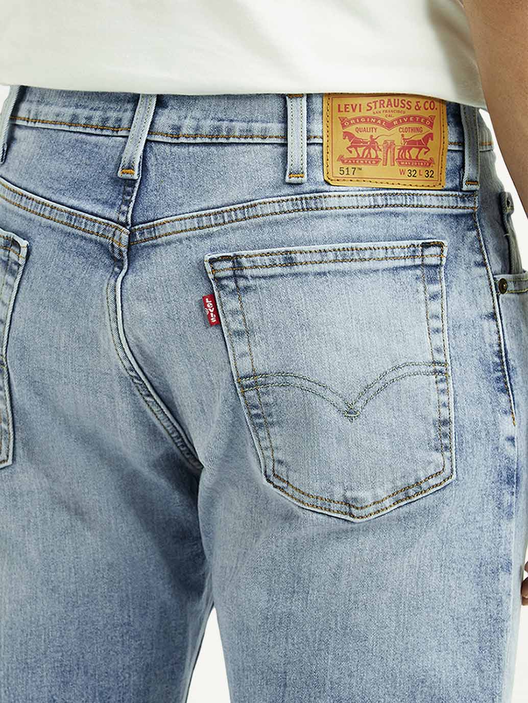 Men's 517 Light Blue Bootcut Fit Mid Rise Jeans - Detail View