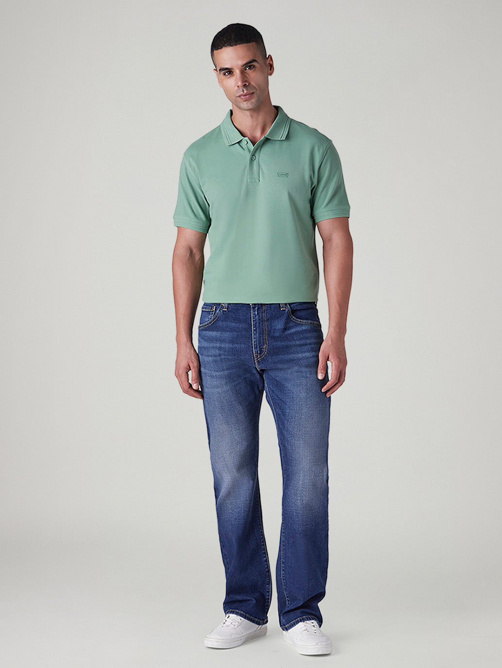 Men's 517 Indigo Bootcut Fit Mid Rise Jeans - Front View