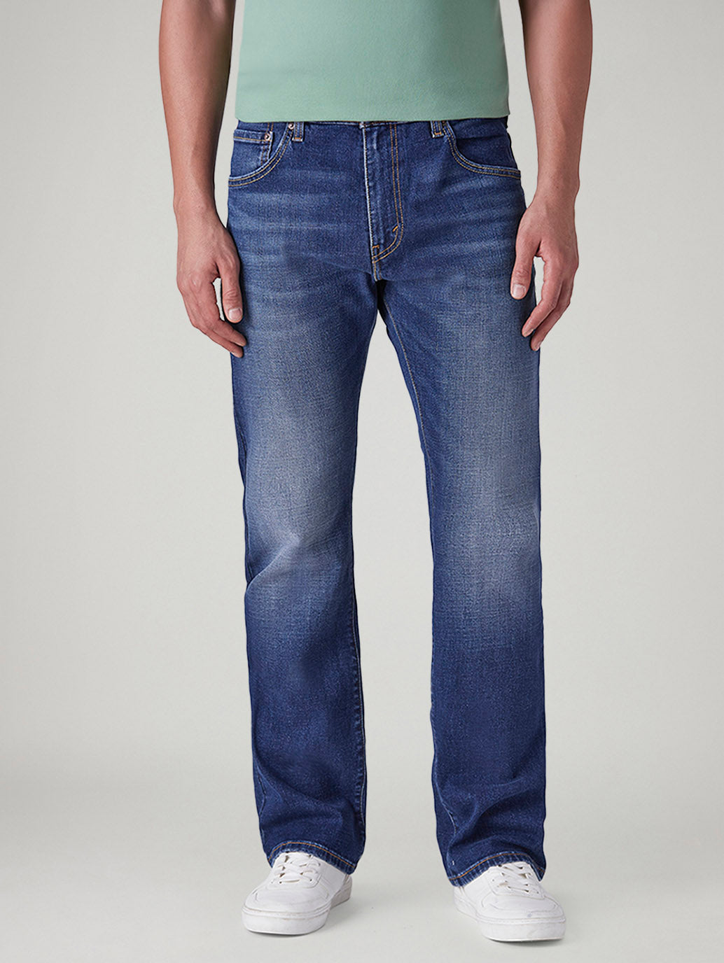 Men's 517 Indigo Bootcut Fit Mid Rise Jeans - Front View