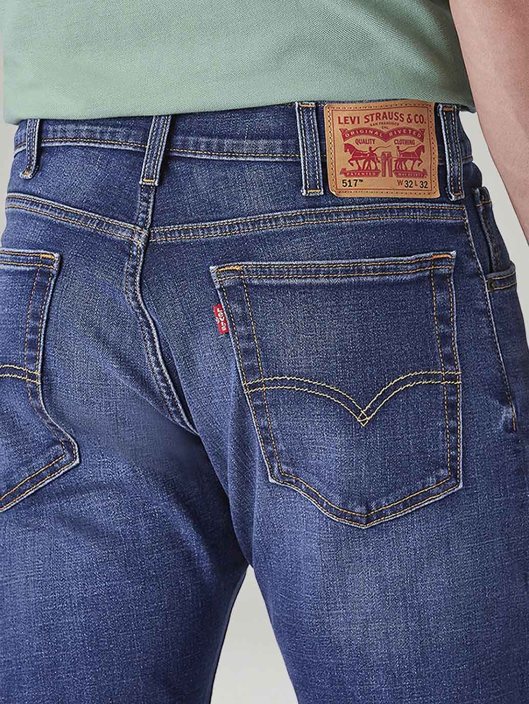 Men's 517 Indigo Bootcut Fit Mid Rise Jeans - Detail View