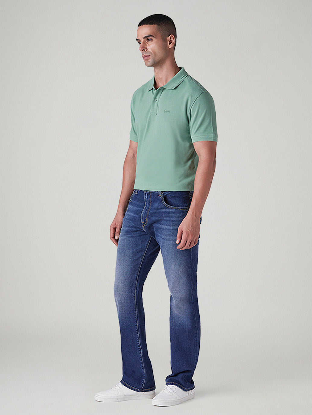 Men's 517 Indigo Bootcut Fit Mid Rise Jeans - Side View