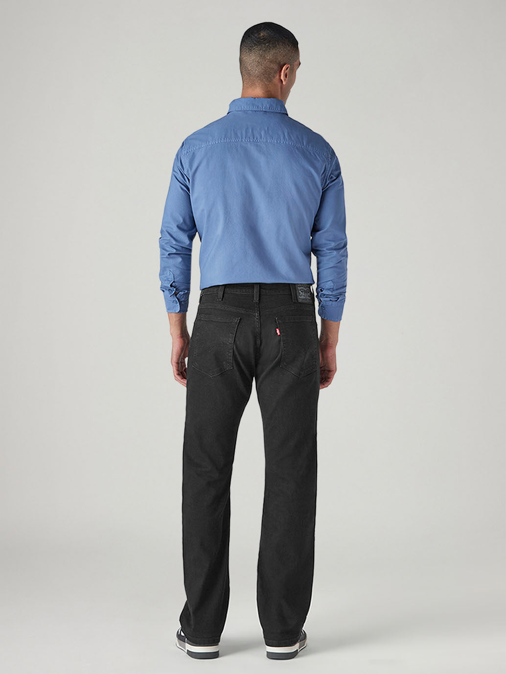 Men's 517 Black Bootcut Fit Mid Rise Jeans - Back View