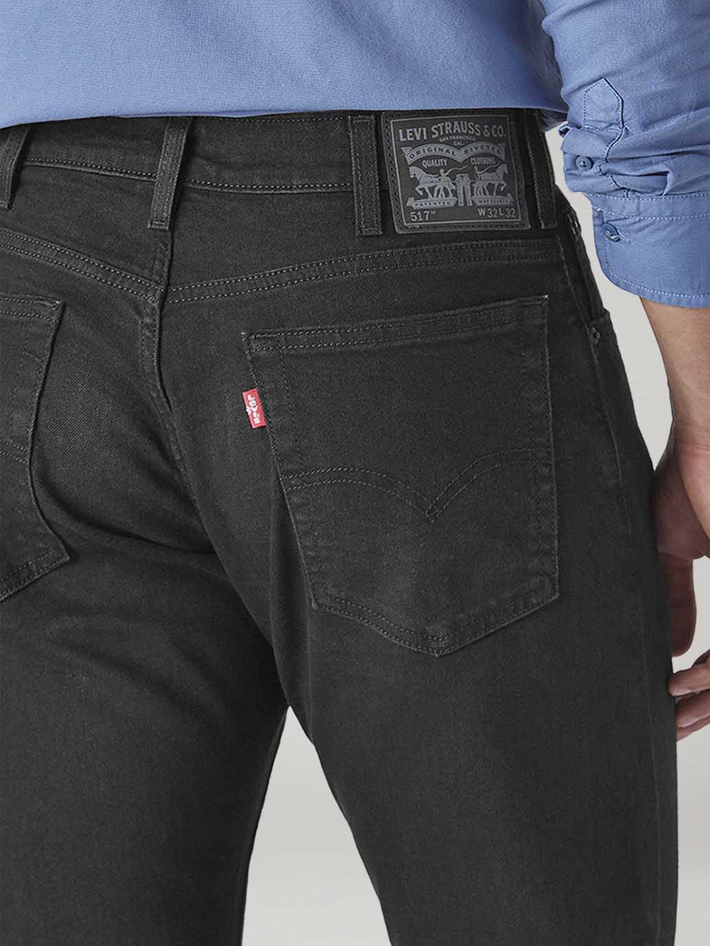 Men's 517 Black Bootcut Fit Mid Rise Jeans - Detail View