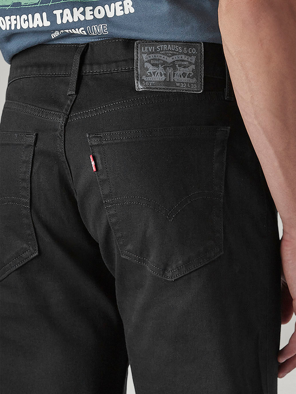 Men's 517 Black Bootcut Fit Mid Rise Jeans - 20 View