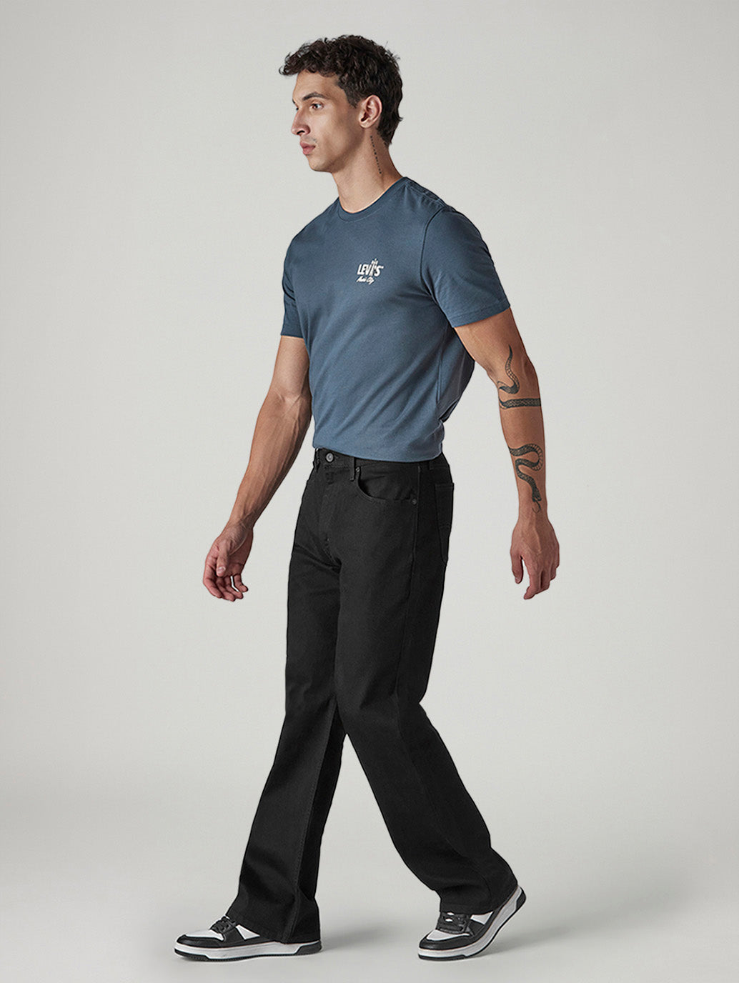 Men's 517 Black Bootcut Fit Mid Rise Jeans - 20 View