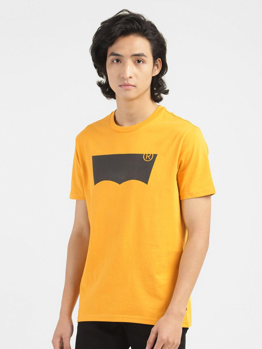 Men's Brand Logo Crew Neck T-shirt - Front View