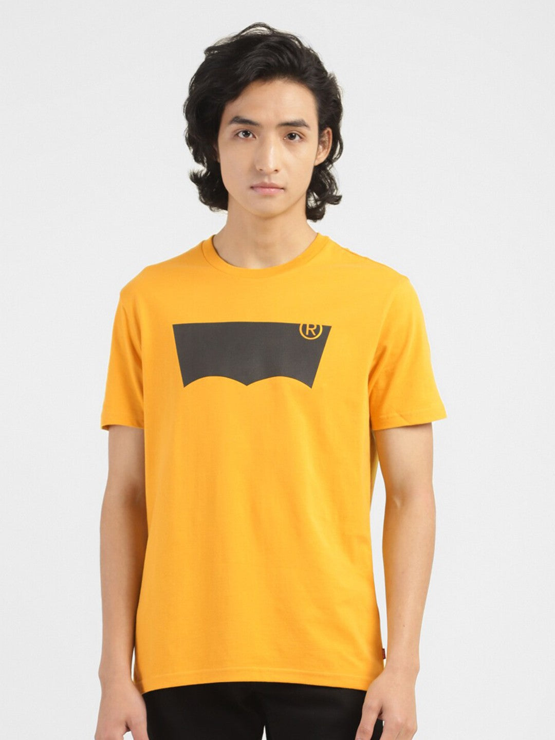 Men's Brand Logo Crew Neck T-shirt - FrontStyle View