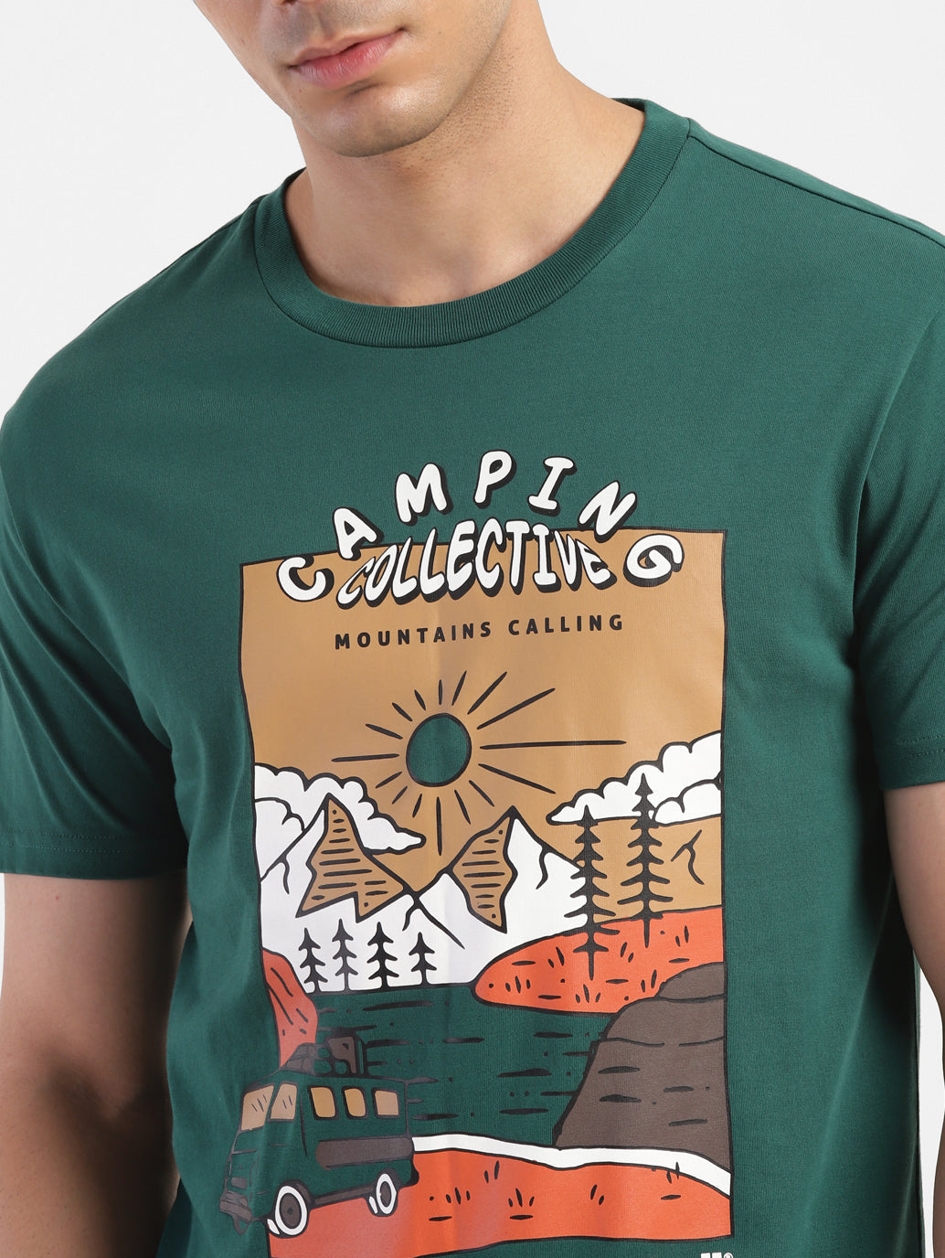 Men's Graphic Print Slim Fit T-shirt - 27eb25a4-e048-45f4-b6cf-439f76cefb49 View
