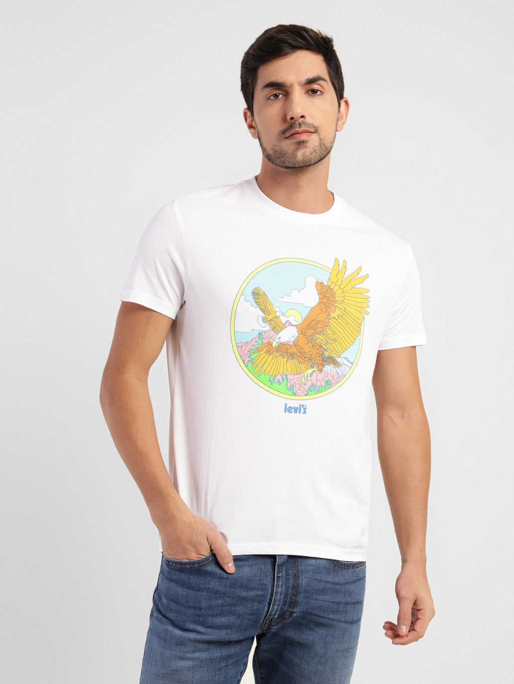 Men's Graphic Print Regular Fit T-shirt - bffcc884-fbcd-4d61-be8e-287db836d3b7 View