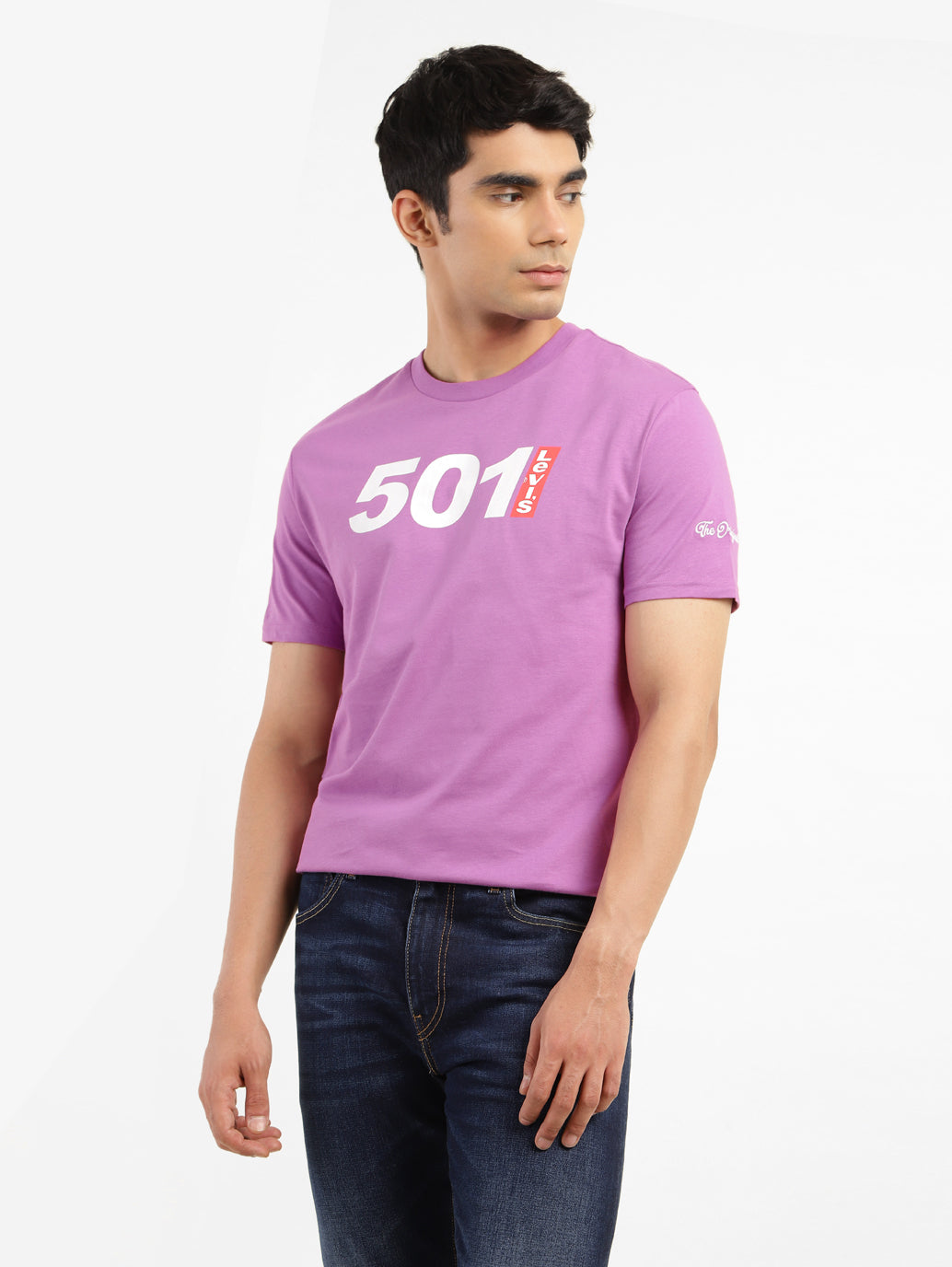 Men's Printed Slim Fit T-shirt Purple - 32b36e9d-a0ac-4d91-b881-cd0fe6c336fa View