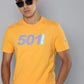 Men's Graphic Print Round Neck T-shirt - Front View
