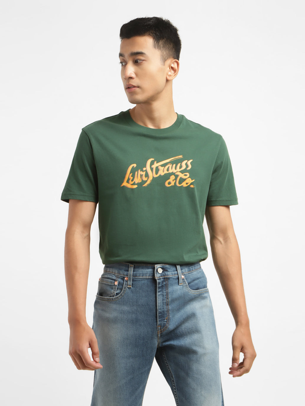 Men's Brand Logo Crew Neck T-shirt - a607e536-e98b-410a-bebc-4500bbc75ec0 View
