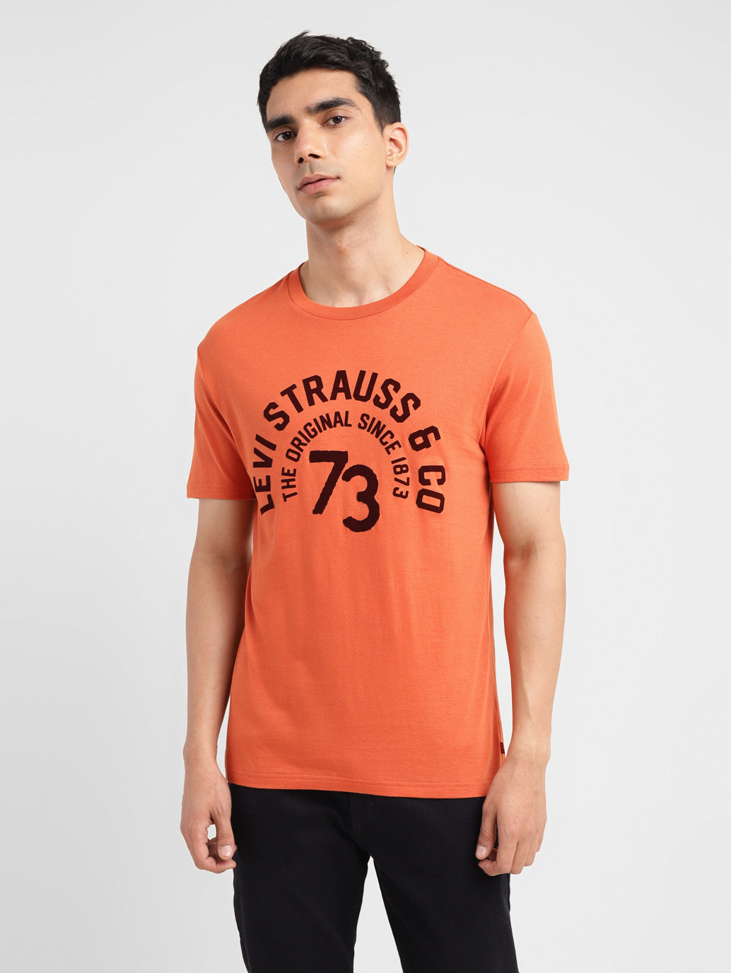 Men's Typographic Print Slim Fit T-shirt - 38afafcf-121c-40ac-b09b-bd07a3827226 View