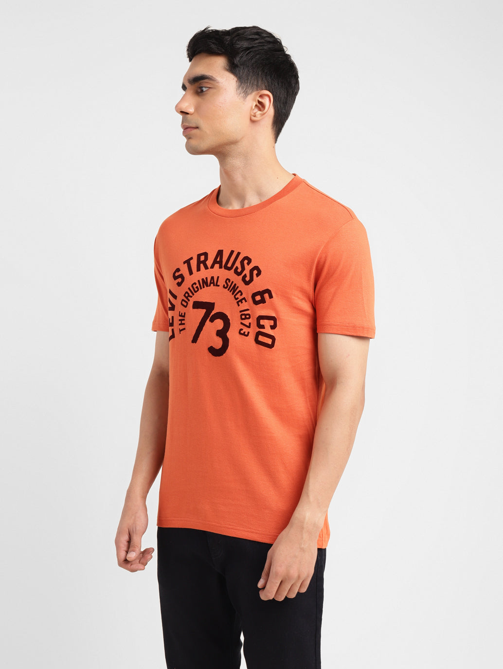 Men's Typographic Print Slim Fit T-shirt - 1b431a41-0855-4473-81f6-cf98da802e78 View