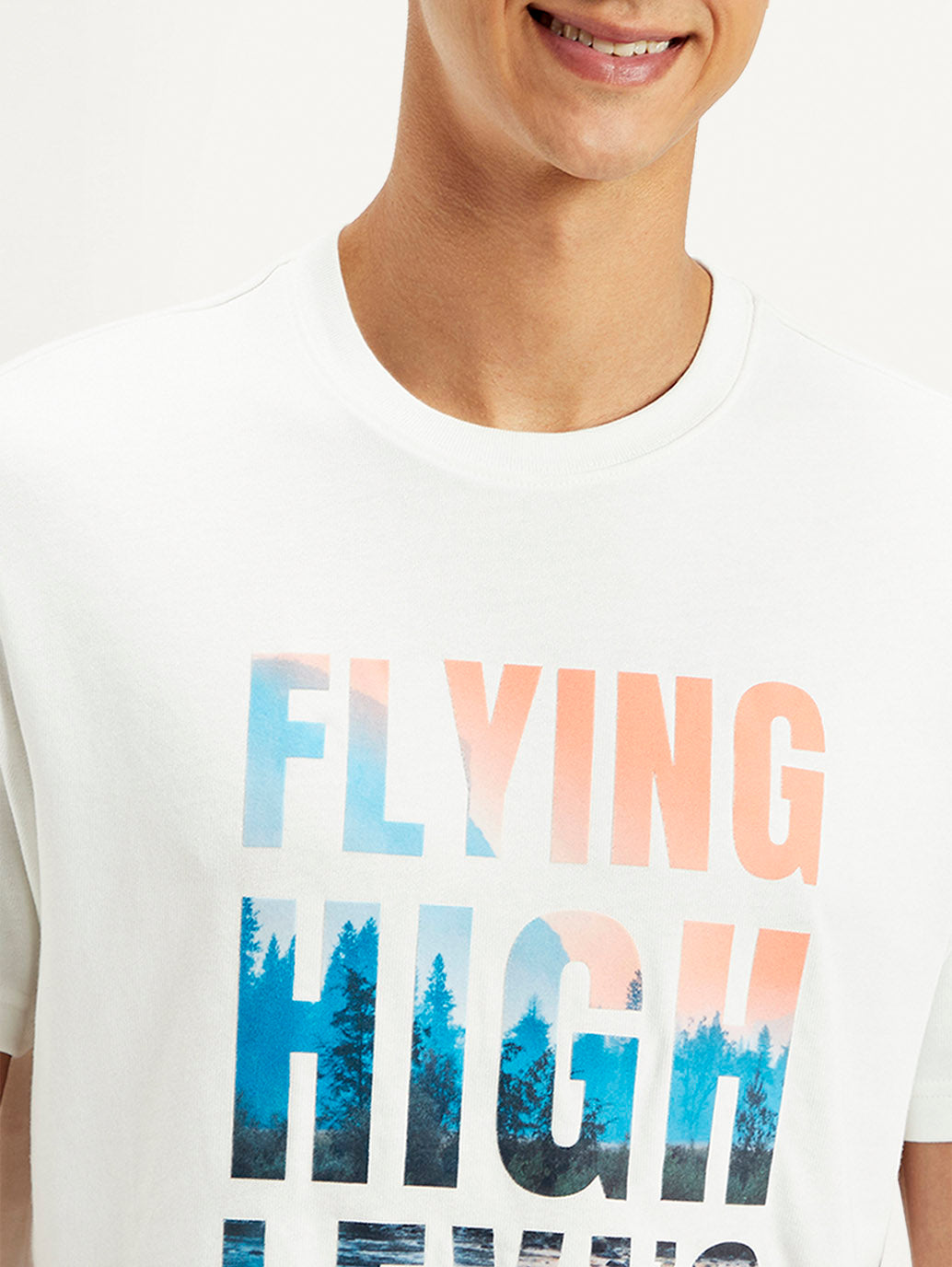 Men's Graphic Print Slim Fit T-Shirt - Detail View