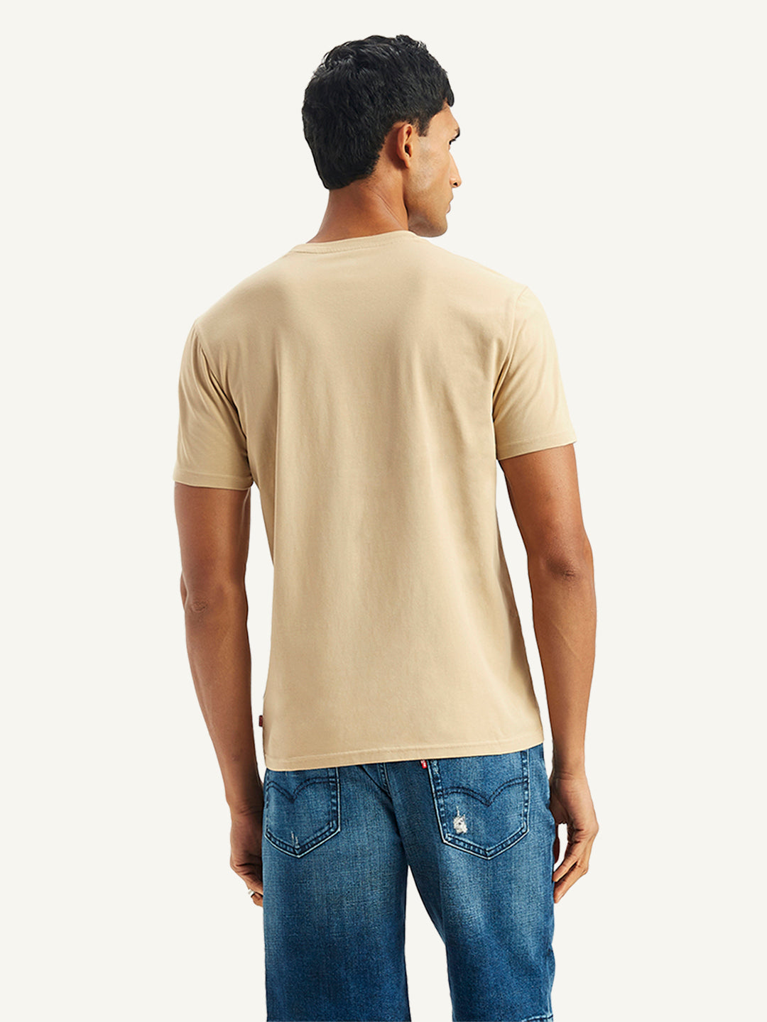 Men's Brand Logo Slim Fit T-Shirt - Back View